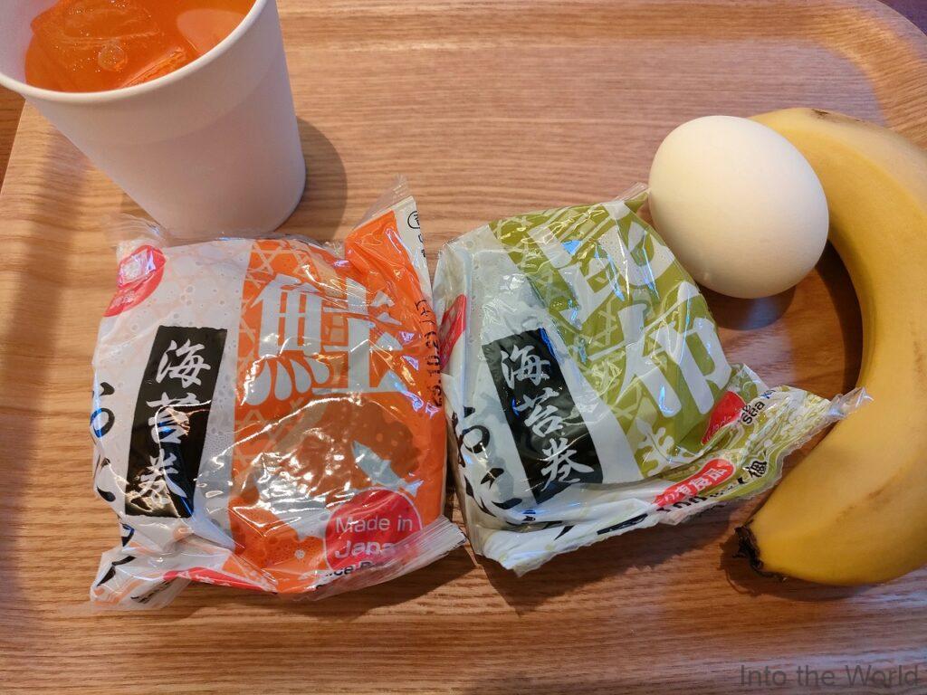 HOTEL day by day 宿泊レビュー 朝食 おにぎり ゆで卵 バナナ