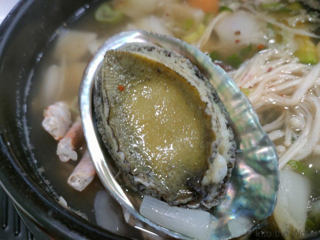 済州家 釜山 海鮮チゲ アワビ