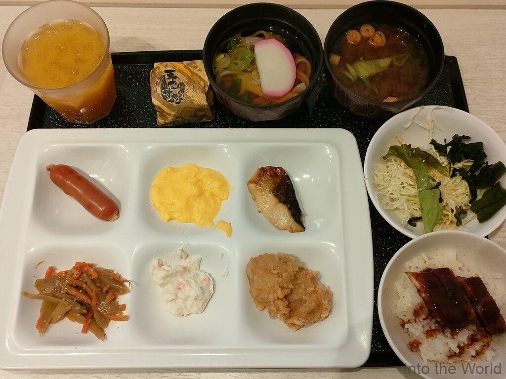 ジャストインプレミアム名古屋駅 宿泊レビュー 朝食 名古屋めし うなぎ 天むす きしめん