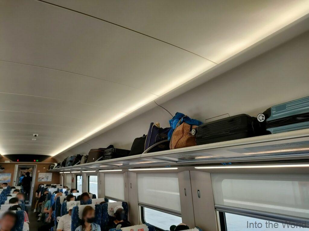 ラオス中国鉄道 荷物棚 スーツケース