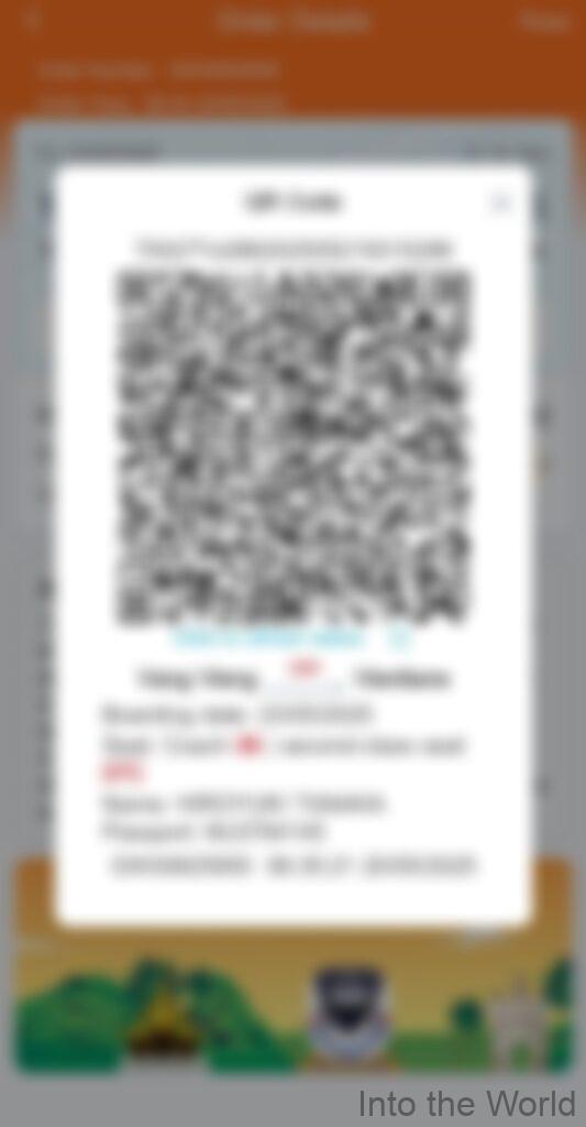 ラオス中国鉄道 予約 乗り方 チケット QRコード