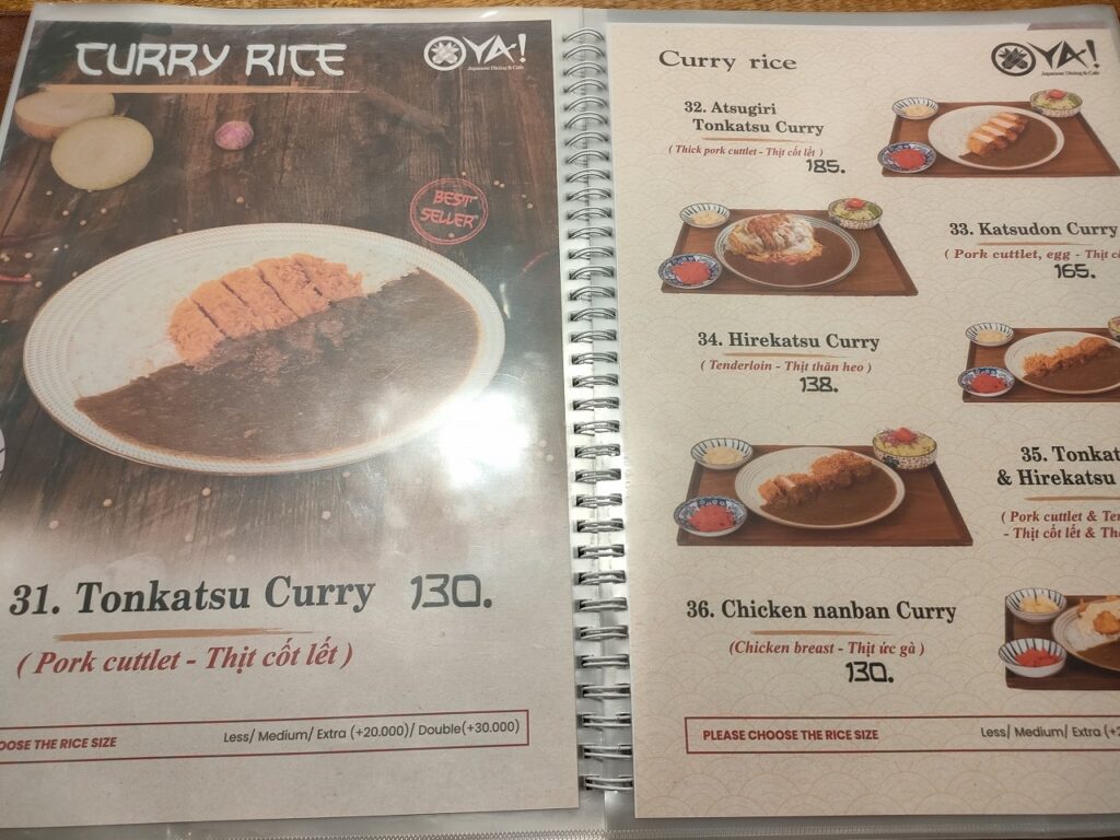 Ya! Japanese Dining & Cafe ニャチャン メニュー