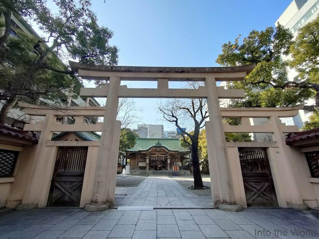 坐摩神社 見どころ 感想 三ツ鳥居