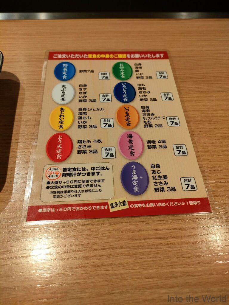 天麩羅処ひらお 福岡 メニュー